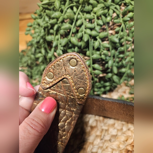 J. Crew Womens Bronze Leather Belt - Picture 3 of 7